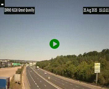 <h2>Webcam routière sur N338 à hauteur de Grand-Quevilly en périphérie de Rouen. Vue orientée vers Rouen</h2>
