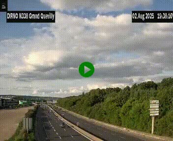 <h2>Webcam routière sur N338 à hauteur de Grand-Quevilly en périphérie de Rouen. Vue orientée vers Rouen</h2>