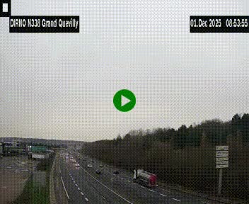 <h2>Webcam routière sur N338 à hauteur de Grand-Quevilly en périphérie de Rouen. Vue orientée vers Rouen</h2>