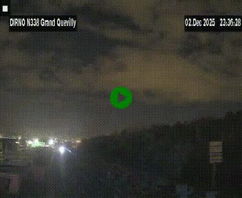 <h2>Webcam routière sur N338 à hauteur de Grand-Quevilly en périphérie de Rouen. Vue orientée vers Rouen</h2>