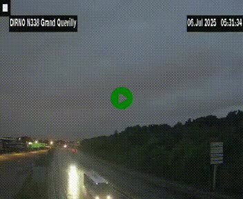 <h2>Webcam routière sur N338 à hauteur de Grand-Quevilly en périphérie de Rouen. Vue orientée vers Rouen</h2>