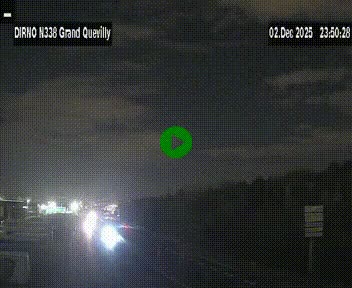 <h2>Webcam routière sur N338 à hauteur de Grand-Quevilly en périphérie de Rouen. Vue orientée vers Rouen</h2>