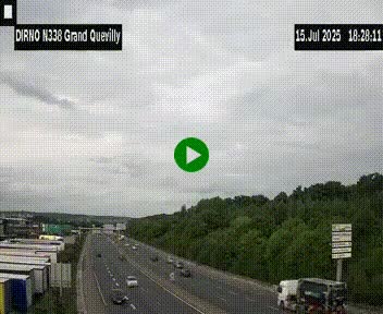 <h2>Webcam routière sur N338 à hauteur de Grand-Quevilly en périphérie de Rouen. Vue orientée vers Rouen</h2>