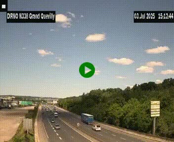 <h2>Webcam routière sur N338 à hauteur de Grand-Quevilly en périphérie de Rouen. Vue orientée vers Rouen</h2>