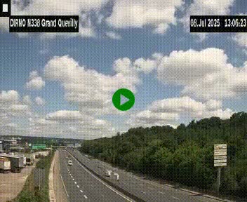 <h2>Webcam routière sur N338 à hauteur de Grand-Quevilly en périphérie de Rouen. Vue orientée vers Rouen</h2>