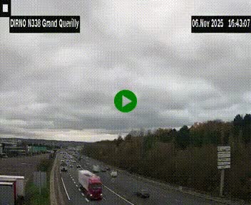 <h2>Webcam routière sur N338 à hauteur de Grand-Quevilly en périphérie de Rouen. Vue orientée vers Rouen</h2>