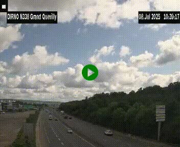 <h2>Webcam routière sur N338 à hauteur de Grand-Quevilly en périphérie de Rouen. Vue orientée vers Rouen</h2>