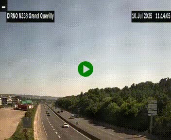 <h2>Webcam routière sur N338 à hauteur de Grand-Quevilly en périphérie de Rouen. Vue orientée vers Rouen</h2>