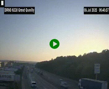 <h2>Webcam routière sur N338 à hauteur de Grand-Quevilly en périphérie de Rouen. Vue orientée vers Rouen</h2>