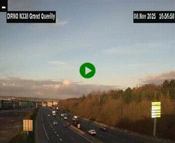 <h2>Webcam routière sur N338 à hauteur de Grand-Quevilly en périphérie de Rouen. Vue orientée vers Rouen</h2>
