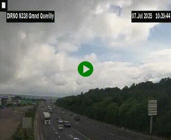 <h2>Webcam routière sur N338 à hauteur de Grand-Quevilly en périphérie de Rouen. Vue orientée vers Rouen</h2>
