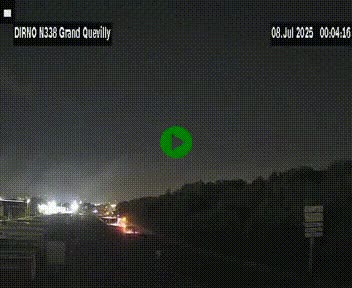 Webcam routière sur N338 à hauteur de Grand-Quevilly en périphérie de Rouen. Vue orientée vers Rouen