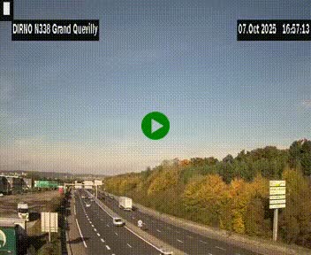 <h2>Webcam routière sur N338 à hauteur de Grand-Quevilly en périphérie de Rouen. Vue orientée vers Rouen</h2>
