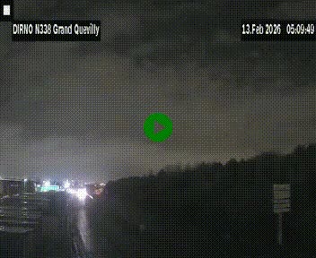 <h2>Webcam routière sur N338 à hauteur de Grand-Quevilly en périphérie de Rouen. Vue orientée vers Rouen</h2>
