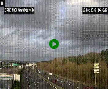 <h2>Webcam routière sur N338 à hauteur de Grand-Quevilly en périphérie de Rouen. Vue orientée vers Rouen</h2>