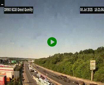 <h2>Webcam routière sur N338 à hauteur de Grand-Quevilly en périphérie de Rouen. Vue orientée vers Rouen</h2>