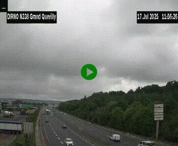 <h2>Webcam routière sur N338 à hauteur de Grand-Quevilly en périphérie de Rouen. Vue orientée vers Rouen</h2>