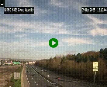 <h2>Webcam routière sur N338 à hauteur de Grand-Quevilly en périphérie de Rouen. Vue orientée vers Rouen</h2>