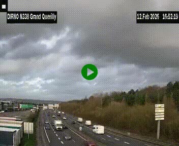 <h2>Webcam routière sur N338 à hauteur de Grand-Quevilly en périphérie de Rouen. Vue orientée vers Rouen</h2>