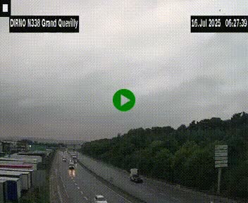 <h2>Webcam routière sur N338 à hauteur de Grand-Quevilly en périphérie de Rouen. Vue orientée vers Rouen</h2>