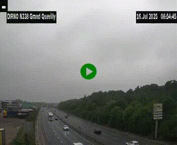 <h2>Webcam routière sur N338 à hauteur de Grand-Quevilly en périphérie de Rouen. Vue orientée vers Rouen</h2>