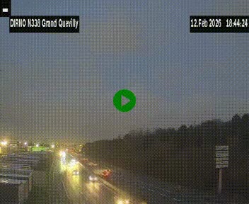 <h2>Webcam routière sur N338 à hauteur de Grand-Quevilly en périphérie de Rouen. Vue orientée vers Rouen</h2>