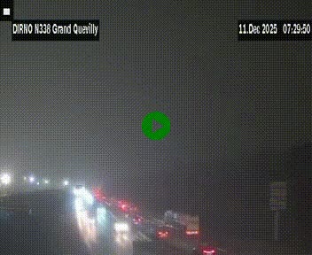 Webcam routière sur N338 à hauteur de Grand-Quevilly en périphérie de Rouen. Vue orientée vers Rouen