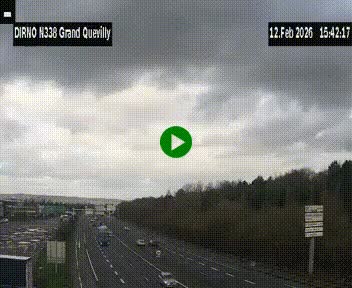 <h2>Webcam routière sur N338 à hauteur de Grand-Quevilly en périphérie de Rouen. Vue orientée vers Rouen</h2>