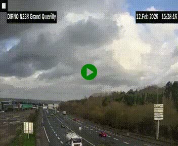 <h2>Webcam routière sur N338 à hauteur de Grand-Quevilly en périphérie de Rouen. Vue orientée vers Rouen</h2>