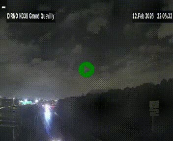 <h2>Webcam routière sur N338 à hauteur de Grand-Quevilly en périphérie de Rouen. Vue orientée vers Rouen</h2>