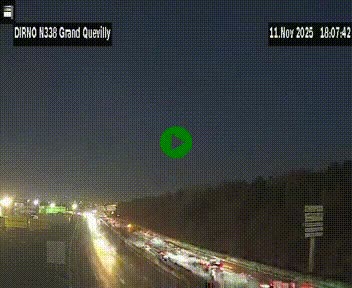 <h2>Webcam routière sur N338 à hauteur de Grand-Quevilly en périphérie de Rouen. Vue orientée vers Rouen</h2>