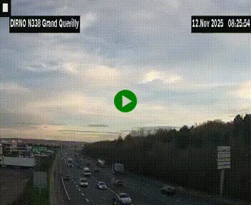 <h2>Webcam routière sur N338 à hauteur de Grand-Quevilly en périphérie de Rouen. Vue orientée vers Rouen</h2>