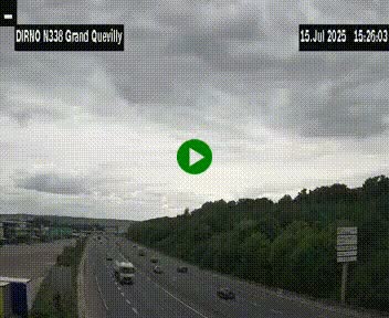 <h2>Webcam routière sur N338 à hauteur de Grand-Quevilly en périphérie de Rouen. Vue orientée vers Rouen</h2>