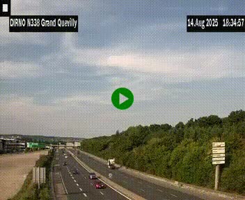 <h2>Webcam routière sur N338 à hauteur de Grand-Quevilly en périphérie de Rouen. Vue orientée vers Rouen</h2>