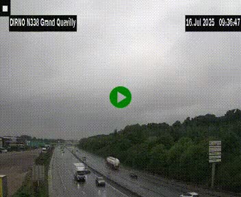 <h2>Webcam routière sur N338 à hauteur de Grand-Quevilly en périphérie de Rouen. Vue orientée vers Rouen</h2>