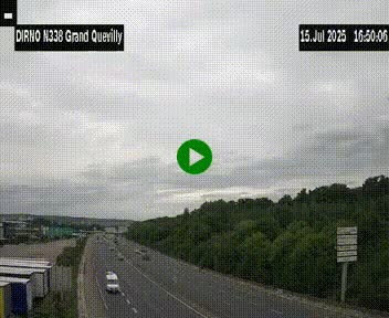 <h2>Webcam routière sur N338 à hauteur de Grand-Quevilly en périphérie de Rouen. Vue orientée vers Rouen</h2>