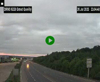 <h2>Webcam routière sur N338 à hauteur de Grand-Quevilly en périphérie de Rouen. Vue orientée vers Rouen</h2>