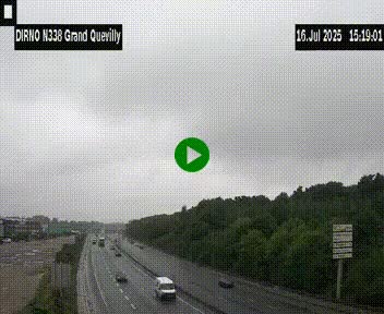 <h2>Webcam routière sur N338 à hauteur de Grand-Quevilly en périphérie de Rouen. Vue orientée vers Rouen</h2>