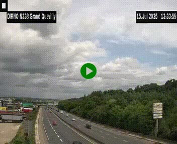 <h2>Webcam routière sur N338 à hauteur de Grand-Quevilly en périphérie de Rouen. Vue orientée vers Rouen</h2>
