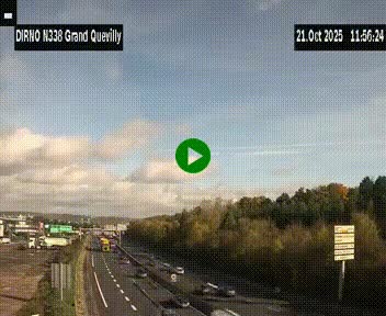 <h2>Webcam routière sur N338 à hauteur de Grand-Quevilly en périphérie de Rouen. Vue orientée vers Rouen</h2>