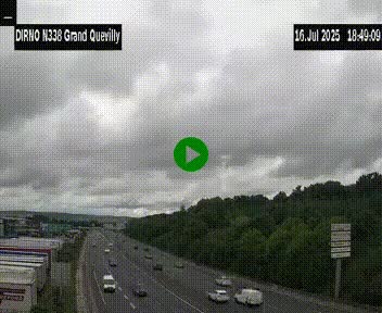 <h2>Webcam routière sur N338 à hauteur de Grand-Quevilly en périphérie de Rouen. Vue orientée vers Rouen</h2>