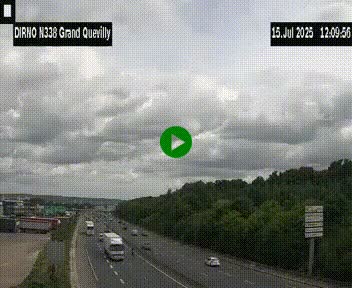 <h2>Webcam routière sur N338 à hauteur de Grand-Quevilly en périphérie de Rouen. Vue orientée vers Rouen</h2>