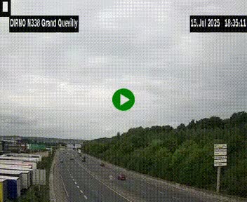 <h2>Webcam routière sur N338 à hauteur de Grand-Quevilly en périphérie de Rouen. Vue orientée vers Rouen</h2>