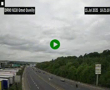 <h2>Webcam routière sur N338 à hauteur de Grand-Quevilly en périphérie de Rouen. Vue orientée vers Rouen</h2>