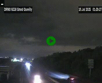 <h2>Webcam routière sur N338 à hauteur de Grand-Quevilly en périphérie de Rouen. Vue orientée vers Rouen</h2>