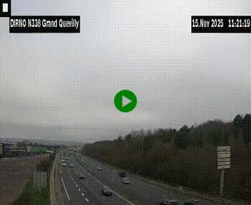 <h2>Webcam routière sur N338 à hauteur de Grand-Quevilly en périphérie de Rouen. Vue orientée vers Rouen</h2>