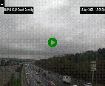 <h2>Webcam routière sur N338 à hauteur de Grand-Quevilly en périphérie de Rouen. Vue orientée vers Rouen</h2>