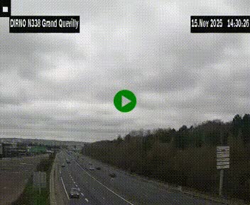 <h2>Webcam routière sur N338 à hauteur de Grand-Quevilly en périphérie de Rouen. Vue orientée vers Rouen</h2>