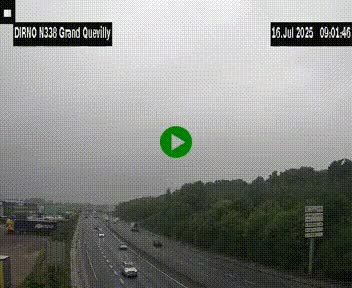 <h2>Webcam routière sur N338 à hauteur de Grand-Quevilly en périphérie de Rouen. Vue orientée vers Rouen</h2>