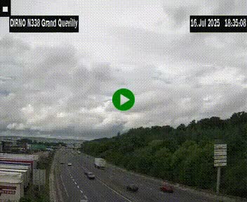 <h2>Webcam routière sur N338 à hauteur de Grand-Quevilly en périphérie de Rouen. Vue orientée vers Rouen</h2>